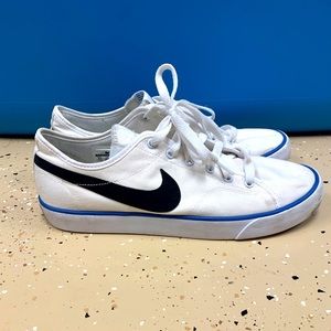 Nike Tennis Shoes Men Off White Blue Black Canvas